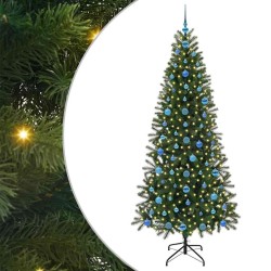 Sapin de Noël artificiel avec 300 LED Vert 210 cm PE et PVC 544096544096