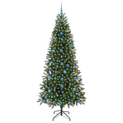 Sapin de Noël artificiel avec 300 LED Vert 210 cm PE et PVC 544096544096