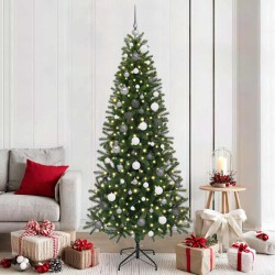 Sapin de Noël artificiel avec 300 LED Vert 210 cm PE et PVC 544100544100
