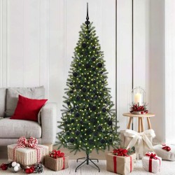 Sapin de Noël artificiel avec 300 LED Vert 180 cm PE et PVC 544102544102