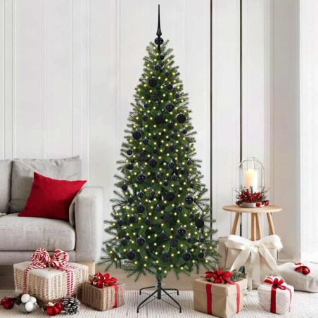 Sapin de Noël artificiel avec 300 LED Vert 180 cm PE et PVC 544102544102