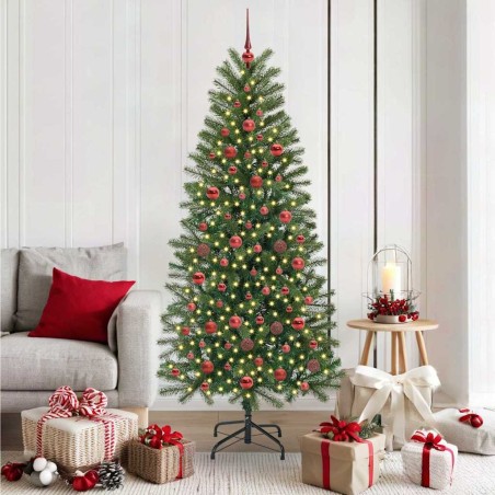 Sapin de Noël artificiel avec 300 LED Vert 180 cm PE et PVC 544103544103