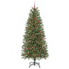 Sapin de Noël artificiel avec 300 LED Vert 180 cm PE et PVC 544103544103