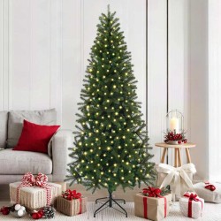 Sapin de Noël artificiel avec 300 LED Vert 180 cm PE et PVC 544104544104