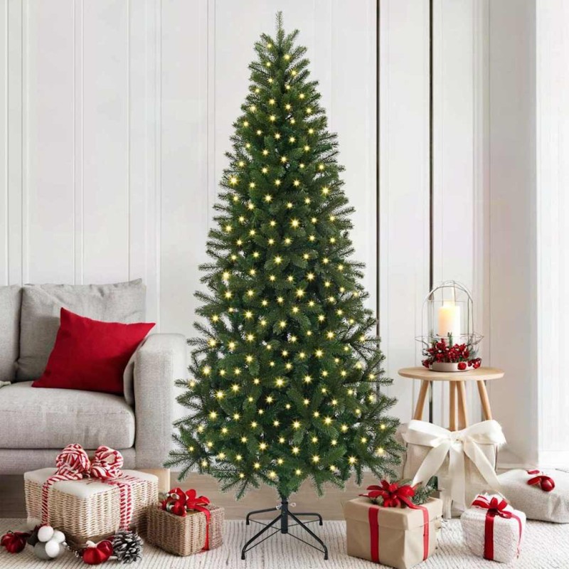 Sapin de Noël artificiel avec 300 LED Vert 180 cm PE et PVC 544104544104