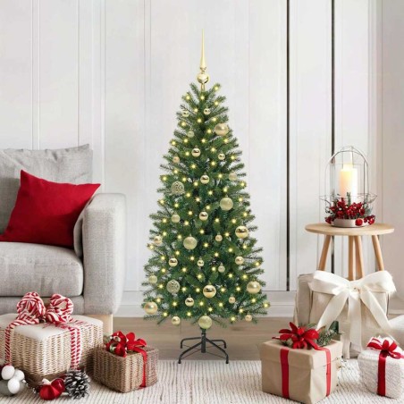 Sapin de Noël artificiel avec 150 LED Vert 120 cm PE et PVC 544113544113