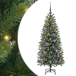 Sapin de Noël artificiel avec 150 LED Vert 120 cm PE et PVC 544115544115