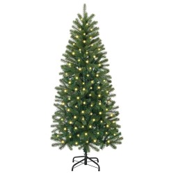 Sapin de Noël artificiel avec 150 LED Vert 150 cm PE et PVC 544117544117