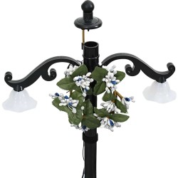 Arbre de Noël neigeux avec base de parapluie Bleu 75 cm PVC 544121544121