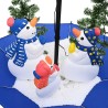Arbre de Noël neigeux avec base de parapluie Bleu 75 cm PVC 544121544121