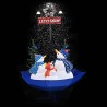 Arbre de Noël neigeux avec base de parapluie Bleu 170 cm PVC 544122544122