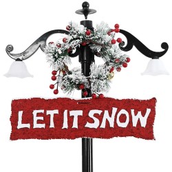 Arbre de Noël neigeux avec base de parapluie Bleu 170 cm PVC 544122544122