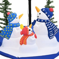 Arbre de Noël neigeux avec base de parapluie Bleu 170 cm PVC 544122544122