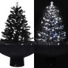 Arbre de Noël neigeux avec base de parapluie Noir 75 cm PVC 544123544123
