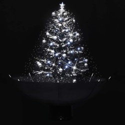Arbre de Noël neigeux avec base de parapluie Noir 75 cm PVC 544123544123