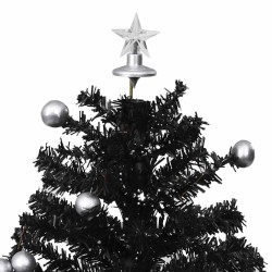 Arbre de Noël neigeux avec base de parapluie Noir 75 cm PVC 544123544123