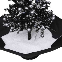Arbre de Noël neigeux avec base de parapluie Noir 75 cm PVC 544123544123