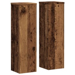 Supports pour plantes 2 pcs vieux bois bois d'ingénierie 544133544133