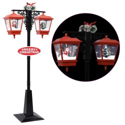 Lampadaire de Noël avec Père Noël Noir et rouge 81x40x188cm PVC 544134544134