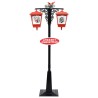 Lampadaire de Noël avec Père Noël Noir et rouge 81x40x188cm PVC 544134544134