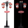 Lampadaire de Noël avec Père Noël Noir et rouge 81x40x188cm PVC 544134544134