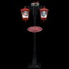 Lampadaire de Noël avec Père Noël Noir et rouge 81x40x188cm PVC 544134544134