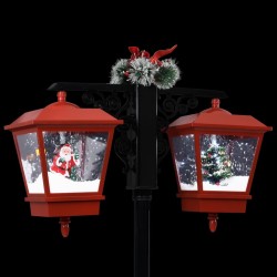 Lampadaire de Noël avec Père Noël Noir et rouge 81x40x188cm PVC 544134544134