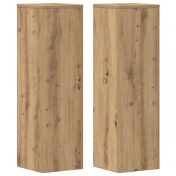 Supports pour plantes 2 pcs chêne artisanal bois d'ingénierie 544135544135