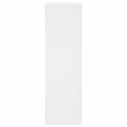 Supports pour plantes 2 pcs blanc 25x25x80 cm bois d'ingénierie 544136544136