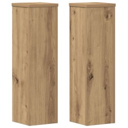 Supports pour plantes 2 pcs chêne artisanal bois d'ingénierie 544137544137