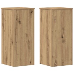 Supports pour plantes 2 pcs chêne artisanal bois d'ingénierie 544142544142