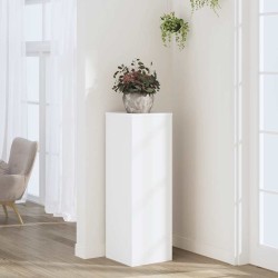 Support pour plantes blanc 33x33x100 cm bois d'ingénierie 544147544147
