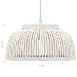 Lampe suspendue Bambou 40 W 34x14,5 cm Demi-cercle E27 544149544149