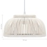 Lampe suspendue Bambou 40 W 34x14,5 cm Demi-cercle E27 544149544149