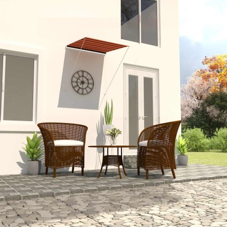 Auvent rétractable 100x150 cm Orange et marron 544154544154