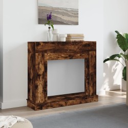 Cadre de cheminée chêne fumé 100x30x87,5 cm bois d'ingénierie 544155544155