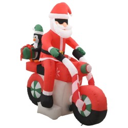 Père Noël gonflable sur moto LED IP44 160 cm 544159544159
