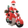 Père Noël gonflable sur moto LED IP44 160 cm 544159544159