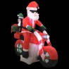 Père Noël gonflable sur moto LED IP44 160 cm 544159544159