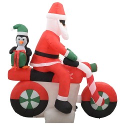 Père Noël gonflable sur moto LED IP44 160 cm 544159544159
