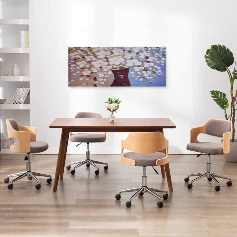 Jeu de tableau sur toile Fleurs en vase Multicolore 150x60 cm 544160544160