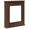 Cadre de cheminée chêne marron 75x20x87,5 cm bois d'ingénierie 544161544161