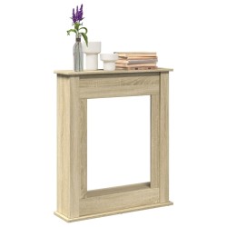 Cadre de cheminée chêne sonoma 75x20x87,5 cm bois d'ingénierie 544166544166