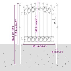 Portail de clôture Emmen avec pointes en acier 103 x 109,5 cm vert 544177544177