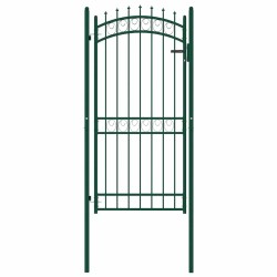 Portail de clôture Emmen avec pointes en acier 103 x 147 cm vert 544178544178