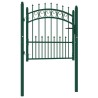 Portail de clôture Emmen avec pointes en acier 104 x 97 cm vert 544181544181