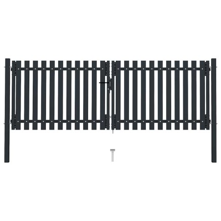 Portail double en acier 300 x 125 cm anthracite 544189544189