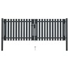 Portail double en acier 300 x 125 cm anthracite 544189544189