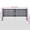 Portail double en acier 300 x 125 cm anthracite 544189544189