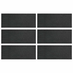 Pierre de marchage 6 pcs Noir 60,5 x 25 x 2 cm Caoutchouc 544191544191